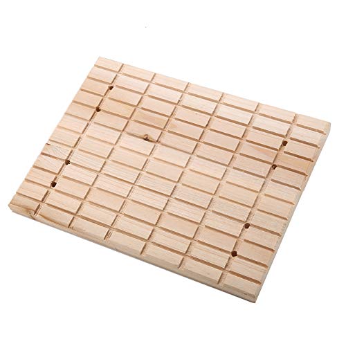 Holzkrallen-Kratzbrett mit Trog-Design für Hamster, Eichhörnchen, Kaninchen, Spielspielzeug, Käfigdekoration, aus Natürlichem Material, Tolles für Ihre Kleinen Freunde von Brrnoo