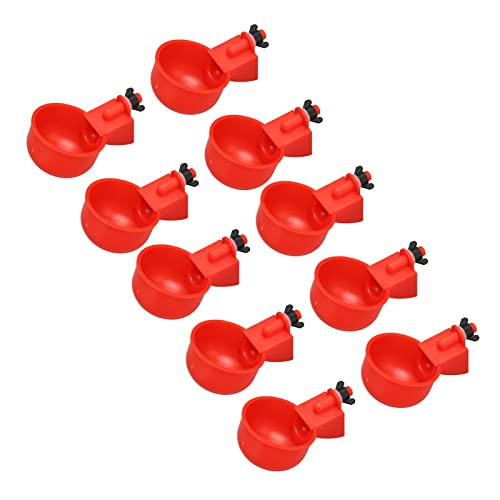 Hühnerwasserer, 10pcs T -Shirt -Armaturen Geflügel Waterer Hühnerheizhuhn Wasser Tassen Automatische Hühnerwasserbecher für Ente, Küken, Gänse, Truthahn, Hasen und Vogel Hühnerwasserer, 10pcs T -Shirt -Armaturen Geflügel Waterer Hühnerheizhuhn Wasser Tassen Automatische Hühnerwasserbecher für Ente, Küken, Gänse, Truthahn, Hasen und Vogel von Brrnoo