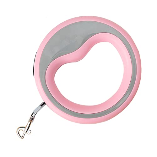 Robuste Ausziehbare Hundeleine, 2,5 M Langes Seil mit Starker Spannung, Ergonomischer Griff mit Sicherheitsverriegelung für Training und Spaziergänge (PINK) von Brrnoo