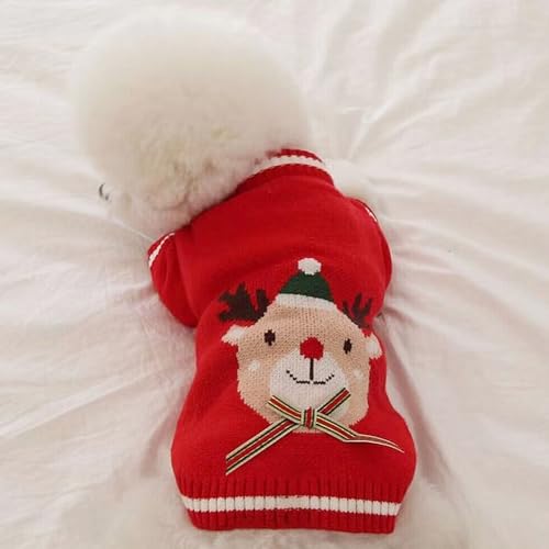 Winterbekleidung für Welpen, Weicher und Warmer Hundepullover, Weihnachtspullover, für Bichon Pomeranian Herbstoutfit (M) von Brrnoo