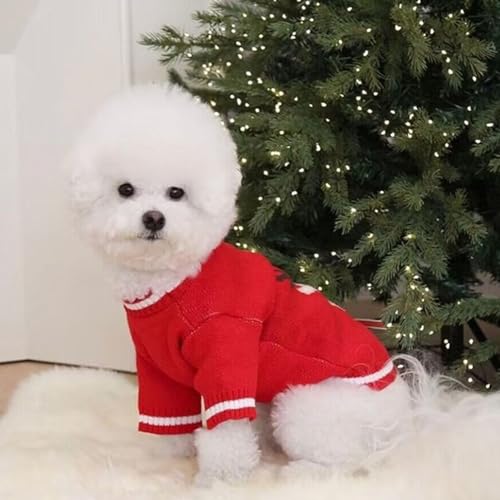 Winterbekleidung für Welpen, Weicher und Warmer Hundepullover, Weihnachtspullover, für Bichon Pomeranian Herbstoutfit (S) von Brrnoo