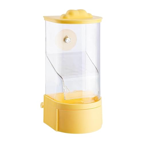 Automatic Bird Feeder, Cage Food Dispenser with Perch, Husks Separation Feeder for Bluebirds, Finches, Sparrows, Outdoor Hanging Bird 7.48x3.15 Inches, Purple, Yellow von Bsbkoj