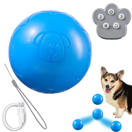 Bsbkoj Dog Bouncing Ball, Controllable Dog Toy, Automatic Dog Toy, Electronic Dog Toy, Bouncing Dog Ball, Electric Dog Toy, Dog Ball with Sounds, Dog Ball with Lights, Pet Bouncing Toy von Bsbkoj