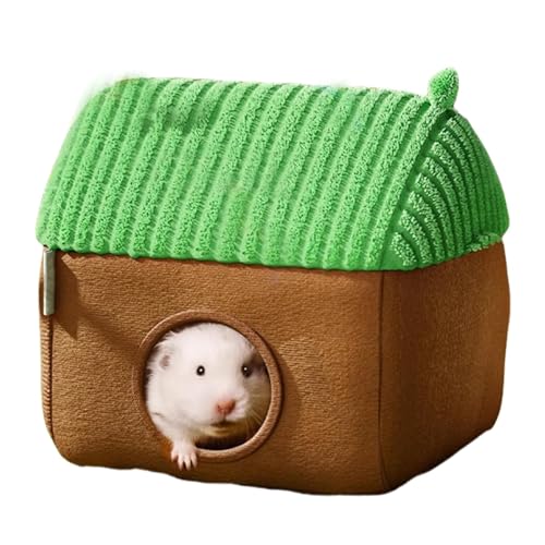 Bsbkoj Hamster Warm Bed, Small Animal Cage House Cushion Fleece Hut, Cozy Double-Sided Velvet Bedding, Ideal for Small Animals Like Mice and Sugar Gliders, Providing Warmth and Comfort von Bsbkoj