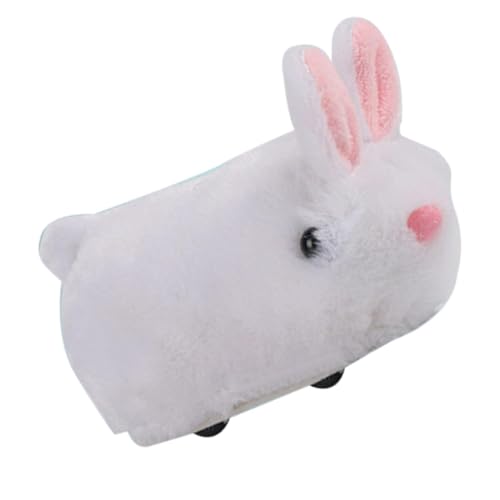 Bsbkoj Interactive Rabbit Plush Toy, Cute Rechargeable Pet Rabbit with Sound, Automatic Obstacle Avoidance, Hunting & Chasing Game for Pet Exercise (5.12x2.76x1.97 inches) von Bsbkoj