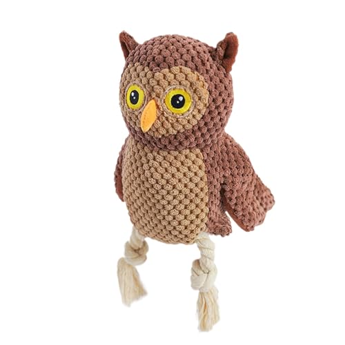 Bsbkoj Owl Dog Chew Toy, Interactive Dog Toy, Squeaky Dog Toy, Chew Toy for Dogs, Puppy Chew Toy, Soft Dog Chew Toy, Dog Squeaky Toy, Chew Toy, Pet Owl Toy, Dog Teeth Cleaning Toy, von Bsbkoj