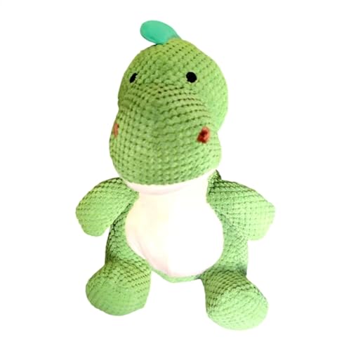 Bsbkoj Reusable Squeaky Dog Chew Toys, Interactive Puppy Teether Supplies, 8.66x12.99x14.57 Inches Green Adorable Dinosaur Pet Toy for Small, Medium and Large Dogs von Bsbkoj