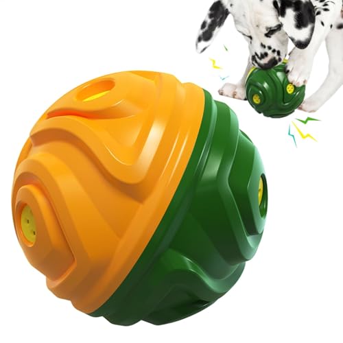 Bsbkoj Squeaky Dog Chew Toy, Interactive Puppy Teething Ball, Stable Pet Toy, Sturdy Rubber Construction, Secure for Teeth, 4.57x4.53x4.53 inches, Small Medium Large Dogs von Bsbkoj