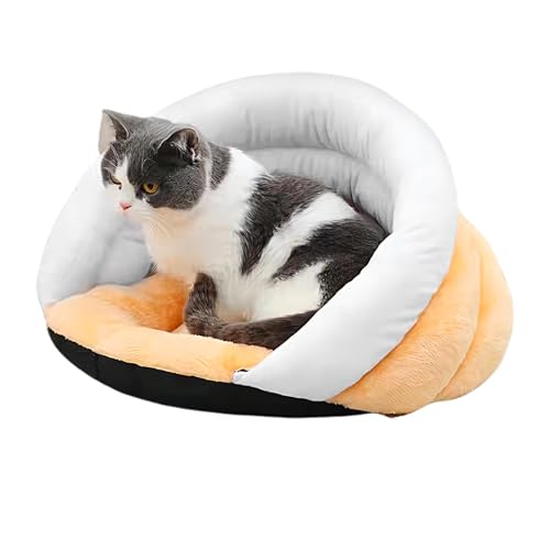 Cat Bed Cave, Indoor Cat Bed, Semi-Enclosed Cat Bed, Slipper-Shaped Pet Bed, Small Dog Cave Bed, Washable Cat Hideaway, Cat Hideaway House, Pet Cave Bed with Toy von Bsbkoj