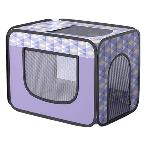 Cat Dryer Box, Drying Pet Kennel, 21.65x19.69x15.75 Inches Purple Green Portable Foldable Breathable Dog Dry Cage, Soft Mesh Crate, Spacious Comfortable, Perfect for Furry Friends von Bsbkoj