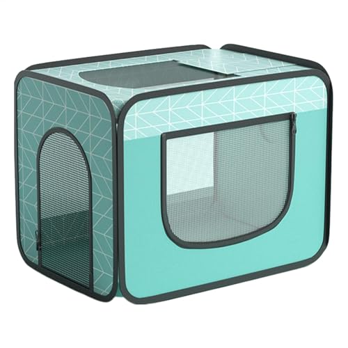 Cat Dryer Box, Drying Pet Kennel, 21.65x19.69x15.75 Inches Purple Green Portable Foldable Breathable Dog Dry Cage, Soft Mesh Crate, Spacious Comfortable, Perfect for Furry Friends von Bsbkoj