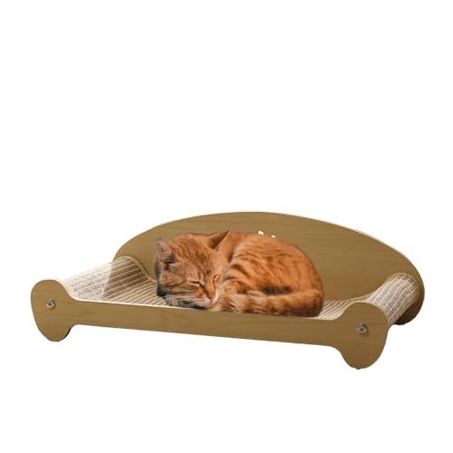 Cat Scratcher Bed, Anti-Slip Long Lasting Natural Sisal Cat Scratching Pads and Beds for Grinding Claws, Protects Furniture, Carpet, and Sofa from Damage, Natural Sisal Cat Scratcher Bed von Bsbkoj