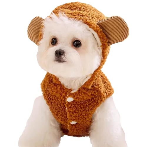 Dog Clothes With Hat, Sleeveless Pet Coat, Warm Cat Coats, Fashionable Pet Coat, Dog Coat, Daily Wear Pet Clothes, Outdoor Dog Coat, Walking Pet Jacket, Skin-Friendly Dog Coat For Daily Wear von Bsbkoj