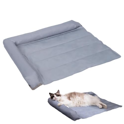 Dog Cooling Mat, Breathable Puppy Bed Cozy Cushion, Hot Weather Gel Pad for Cats and Dogs, Ideal Cooling Solution for Garden, Backyard, and Indoor Use, Gray von Bsbkoj