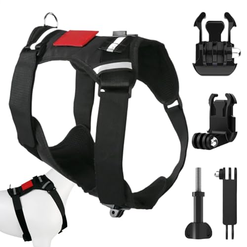 Dog Harness, Soft Adjustable Vest, 7.09x7.09 Inches, Pet Chest and Back Fixation with Mounting Base, Small Animal Gear for Adventures, Daily Walks, and Training von Bsbkoj