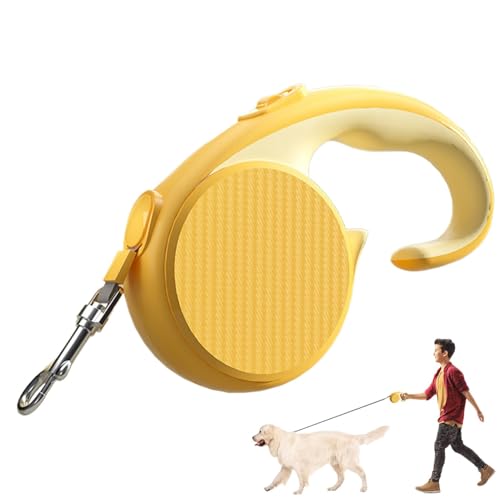 Einziehbares Hundekabel, robuste Hundeleine, 5 m, einziehbares Hundekabel, 300 g, 18,4 x 3,4 x 10,9 cm, für sicheres und bequemes Gehen mit Ihrem von Bsbkoj