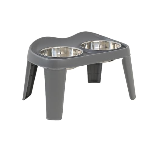 Elevated Dog Bowls, Double Food Water Feeder, Folding Dog Bowl Holder, No-Spill Dog Bowl, Anti-Slip Dog Bowl, Raised Dog Food Bowl, Elevated Pet Feeder, No-Spill Pet Food Bowl, Folding Dog Bowl Stand von Bsbkoj