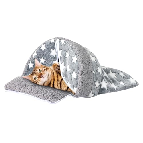 Gemütliches Katzenbett, gemütliches Katzenbett, bogenförmiger Kuschelsack, bogenförmiger Kuschelsack, geschlossenes Haustierzelt, rutschfestes, waschbares Bett für Hauskatzen, Kätzchen, kleine Hunde von Bsbkoj