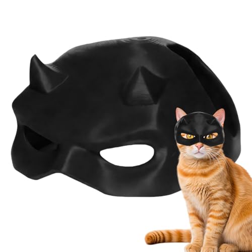 Haustier-Katzen-Halbgesichtsmaske, Haustier-Halloween-Gesichtsmaske, Haustierkostüm, Haustier-Gesichtsmaske für Katzen, Halloween-Kopfbedeckung, Haustier-Halbgesichtsmaske, Haustier-Kopfform von Bsbkoj