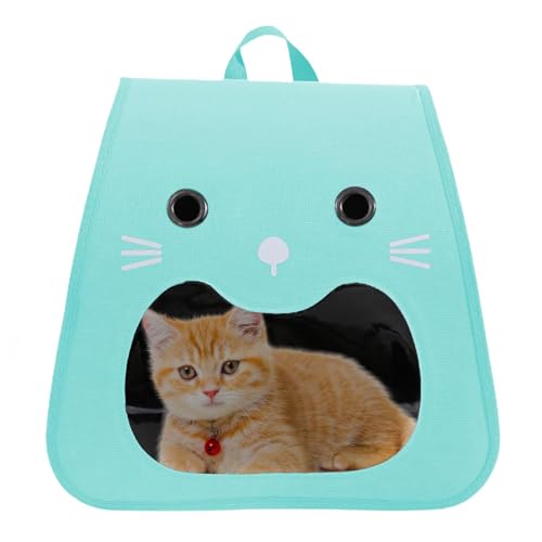 Hunde-Rucksack, atmungsaktiv, tragbar, faltbar, für Haustiere und Reisen, Smiling Face Design, 33,7 x 30,8 x 30,5 cm, ideal für Outdoor-Reisen und Haustiere von Bsbkoj