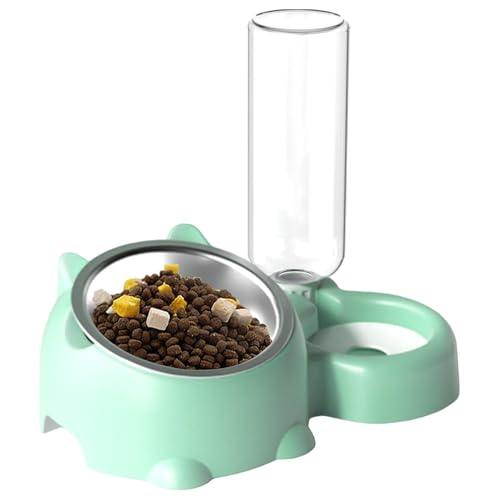 Katzenfutter und Wassernapf Set, geneigte Katzenfutterschale, Abnehmbarer Futternapf für Haustiere, Katzennapf für kleine Hunde, verstellbares Haustiernapf-Set, Haustier-Futterstation, ergonomischer von Bsbkoj