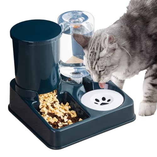 Katzenfutter und Wasserspender Set, Rutschfester Wasserspender Tragbarer Tierfutter und Wasserspender Abnehmbare Automatische Futterspender Katze Wasserspender Hundefutter und Wasserspender Bunny Food von Bsbkoj