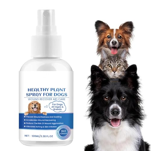 Katzenhautpflege-Spray, Hot Spots Relief Spray, Beruhigendes Spray für Katzen, pflanzliche Hautreparaturflüssigkeit, trockene Haut Reparatur für Hunde, sanftes Spray für Haustiere, Juckreiz von Bsbkoj