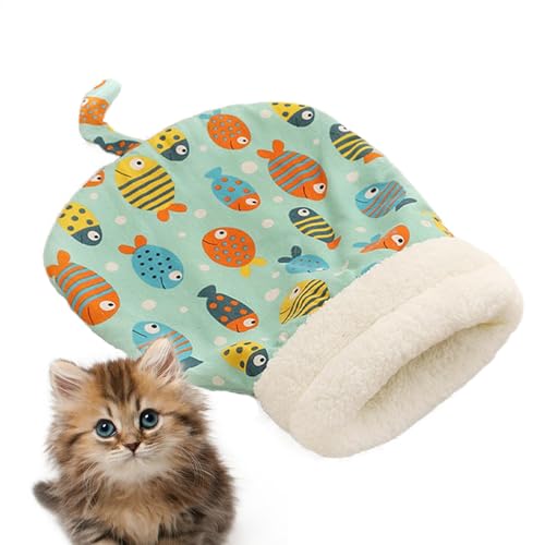 Katzenschlafsack, gemütliches weiches Katzenbett, weiches Katzensackbett, Kätzchenhöhlenbett, Katzennest Bett zum Schlafen, Kuschelsack Katzenbett, Welpenkuschelsack, Katzenhausbett, gemütliches von Bsbkoj