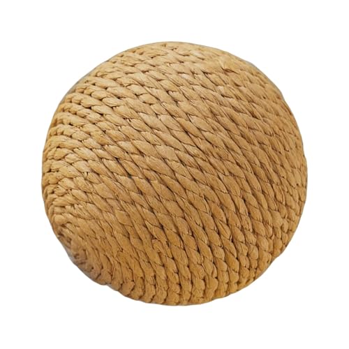 Kratzball aus natürlichem Sisal, großes Kratzspielzeug für Kätzchen, interaktiver Kratzball für Katzen, Rollball für Haustiere, Katzenspielzeug, Sisa von Bsbkoj