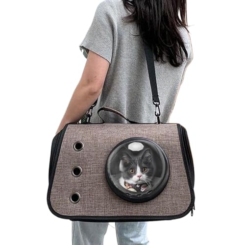 Pet Carrier, Foldable Puppy Travel Bag, Breathable Window Design, Portable Carrying Case 15.75x10.63x9.84 in, Versatile Ideal for Small Medium Cats Dogs, Travel, Vet Visits von Bsbkoj