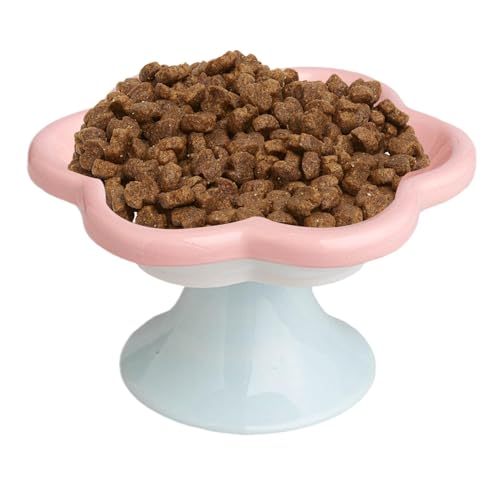 Pet Feeding Dish, Food Bowl, 5,91 x 3,39 Zoll, rutschfeste Keramik, bequem, erhöhte Haustierschüssel, leicht zu reinigen, hygienisch, gesund zum Essen, für Katzen und kleine Hunde von Bsbkoj