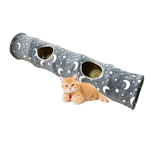 Pet Products Katzentunnel, Katzentunnel, Faltbarer Katzentunnel, gerader Rohr-Katzentunnel, Versteckspielzeug für Katzen, Glühender Katzentunnel, selbsthoher Katzentunnel, interaktiver Katzentunnel von Bsbkoj