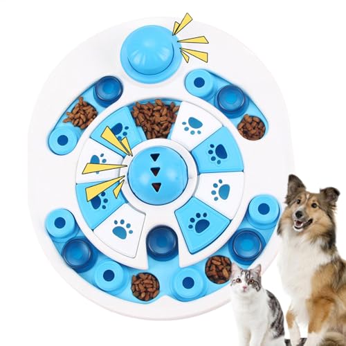 Pet Puzzle Food Plate, Dog Feeding Bowl, Slow Feeder für Hunde, interaktive Hundeschüssel, Puzzle Food Dispenser, Mental Enrichment Dog Toy, Anti-Slip Feeding Plate, Training Feeding Bowl von Bsbkoj