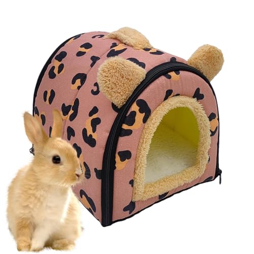 Plüsch-Hamsterbett, Hasenhöhle, rutschfeste Haustierhöhle, gemütliches Tier, kleine Haustierhöhle, Fleece-Hamsterbett, Winter-Haustierbett, niedliches Haustierhaus für Hasen, Igel, Zuckergleiter, 26 x von Bsbkoj