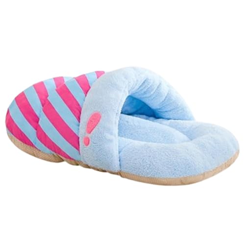 Plush Cat House Bed, Winter Slippers Cat Nest, Semi Enclosed Pet Bed, Cozy Pet Sleeping Tool, Cat Bed with PP Cotton, Portable Cat House, Small Animal Sleeping Bed, Soft Cat Nest for Small Animals von Bsbkoj