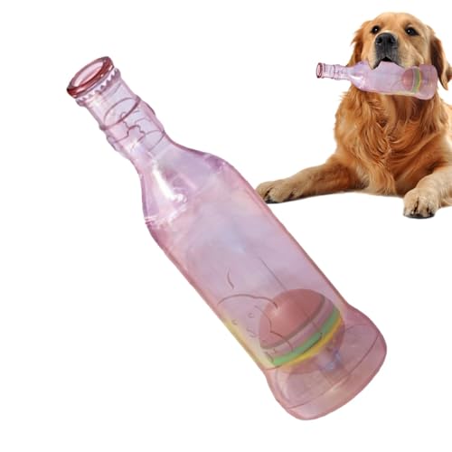 Puppy Chew Toys for Teething, Funny Squeaky Beer Bottle Dog Toy, Interactive Chewing Toy for Home Outdoor Yard Garden, Durable Pet Chew Toy for Dogs von Bsbkoj