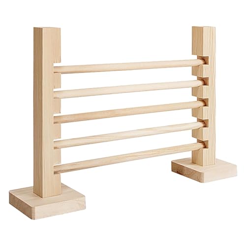 Rabbit Jump Toys, Natural Wood Jump, 12.8x2.76x8.35 Inches Portable Compact Height Adjustable Exercise, Training Hurdles for Rabbits, Animal Toys von Bsbkoj