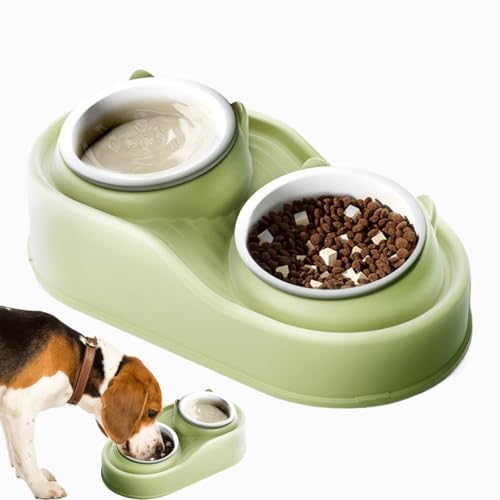 Raised Cat Ceramic Bowls, Tilted Raised Pet Bowls, Anti Vomiting Pet Bowls, Raised Double Dishes for Pets, Elevated Pet Bowls for Cats, Anti Vomiting Bowls for Dogs, Raised Dog Ceramic Bowls, Ceramic von Bsbkoj