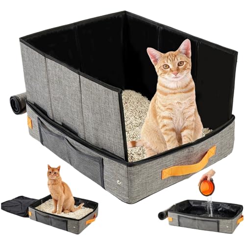 Reise-Katzenbox, zusammenklappbar, mit festem Boden und Reißverschluss, tragbar, für den Innenbereich, Camping, Airplane, Hotel und Outdoor Reisen Reise-Katzenbox, zusammenklappbar, mit festem Boden und Reißverschluss, tragbar, für den Innenbereich, Camping, Airplane, Hotel und Outdoor Reisen von Bsbkoj