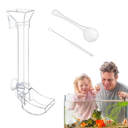 Shrimp Feeding Tube, Fish Feeder Tube Dish Set, 6.59 inches Aquarium Feeding Kit with Suction Cup, Easy Access Tray for Fishes, Aquariums Feed Accessories von Bsbkoj