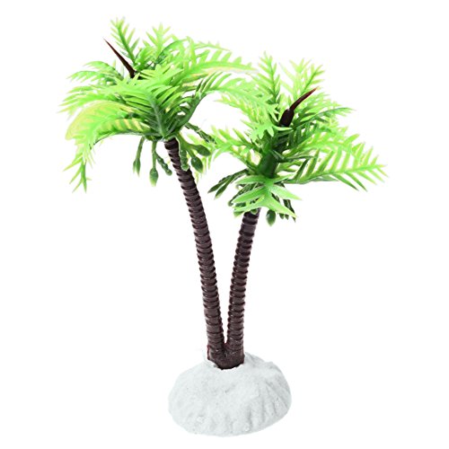 Bstepompre 10 cm Kokospalme aus Kunststoff, Zierpflanze für Aquarien, Fischbehälter von Bstepompre