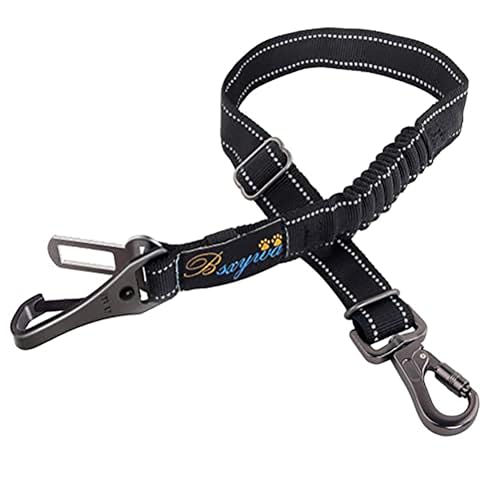 Hundegurt fürs Auto 3 in 1, Länge Verstellbarer Hund Anschnallgurt, Mit Elastischer Ruckdämpfung und Starke Karabiner Sicherheitsgurt, Hundesicherheitsgeschirr für alle Hunde und Katzen. von Bsxywa