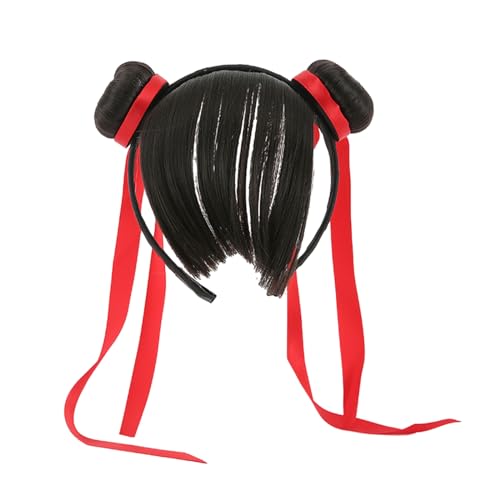 Btgghytr Lustiges Necha Stirnband Haarknoten Party Perücken Kopfbedeckung Rollenspiel Halloween Kostüm Hairhoop von Btgghytr