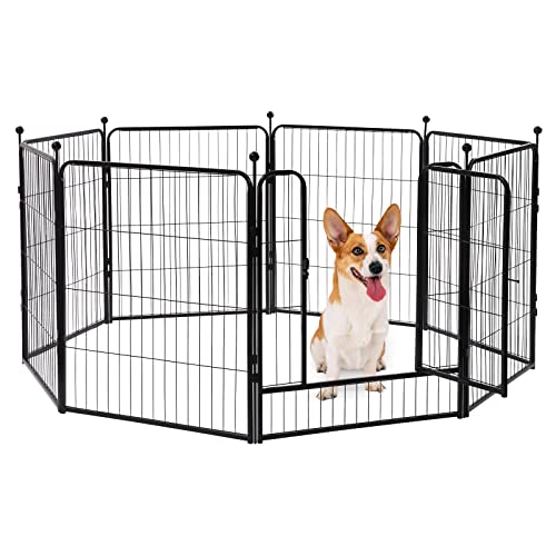 8Panel 31.5'' H Hund Laufgitter Kennel ÜBung Zaun Haustier Laufstall Mehrere KombinationsmöGlichkeiten FüR Kleintiere Welpenauslauf Freigehege Gittergehege Welpenzaun Kleintiergehege Elpenauslauf von BuRuiYoten