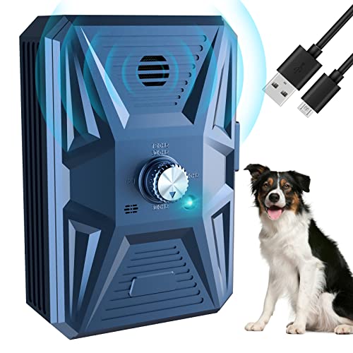 Anti-Bell-Gerät, 3 Einstellbare Frequenz Ultraschall Hund Bellen Abschreckung Geräte Haustier Sanft Anti Bellen Gerät Sonic Bark Control Device Stop Dog Barking Gerät Indoor Outdoor für Hunde Anti von Bubbacare