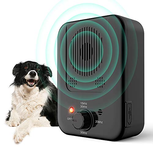 Anti Bell Gerät Hunde, 3 Modi Anti Bell für Hunde, 33FT Wiederaufladbares Antibell Ultraschall Gerät, Automatisch Anti-bell-mittel für Hunde für Kleine Große Hunde, Hunde Bellen Stopper Innen von Bubbacare