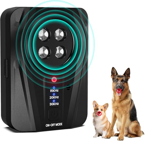 Anti Bell Gerät Hunde, 33FT Auto Antibell Ultraschall Gerät, Hunde Bellen Stoppen mit 3 Modi, Wiederaufladbares Antibell für Hunde, Sichere Ultraschall Gegen Bellen für Kleine und Große Hunde Anti Bell Gerät Hunde, 33FT Auto Antibell Ultraschall Gerät, Hunde Bellen Stoppen mit 3 Modi, Wiederaufladbares Antibell für Hunde, Sichere Ultraschall Gegen Bellen für Kleine und Große Hunde von Bubbacare