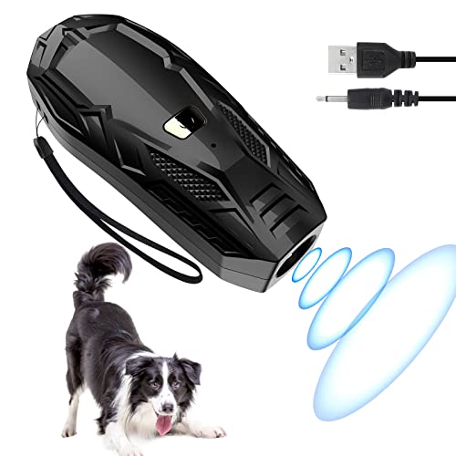 Anti Bell Gerät Hunde, Handheld Antibell Ultraschall Gerät 16.4 Fuß Effektive Reichweite, Wiederaufladbares Antibell für Hunde, Haustiertraining, Hundegebell Stoppen, Sicher für Drinnen und Draußen von Bubbacare