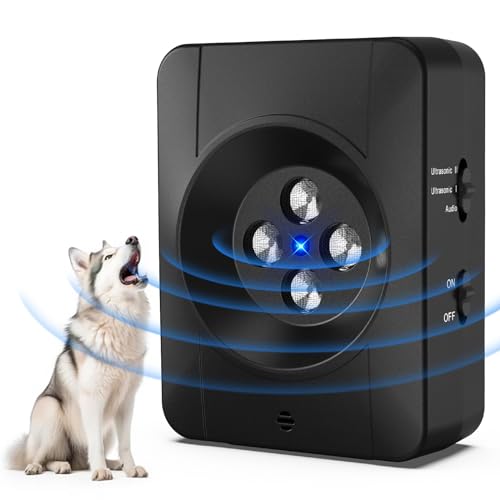 Antibell für Hunde,3 Ebenen Ultraschall Anti Bell Gerät,33Ft Anti-Bell-gerät,Auto-Anti Bell Gerät Hunde,100% Sicher und effektiv Sicher Hundebellen Stoppen,Ultraschall-Anti-Bellgerät Hundebellen von Bubbacare