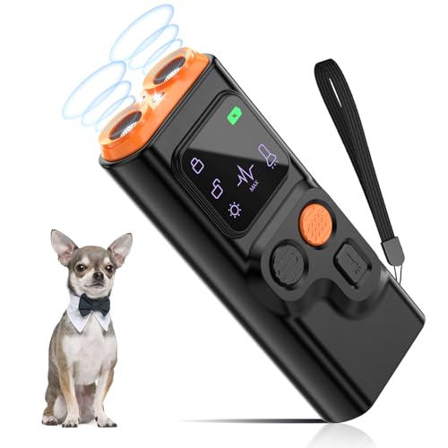 Antibell für Hunde,4 Ebenen Ultraschall Anti Bell Gerät Hunde,Handheld Anti Bell Gerät Hunde,Hund Antibell,LED Anti Bellen Gerät ,Antibell Ultraschall Hund,Antibell Ultraschall Gerät Innen Draußen von Bubbacare